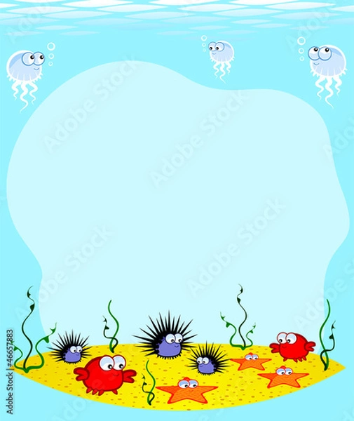 Obraz under water frame