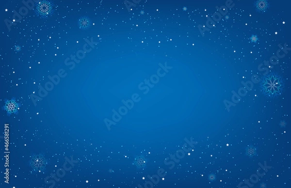 Obraz Winter Background With White Snowflake With Gradient Mesh, Vector Illustration