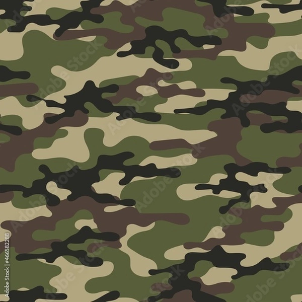 Fototapeta army vector camouflage print, seamless pattern for clothing headband or print