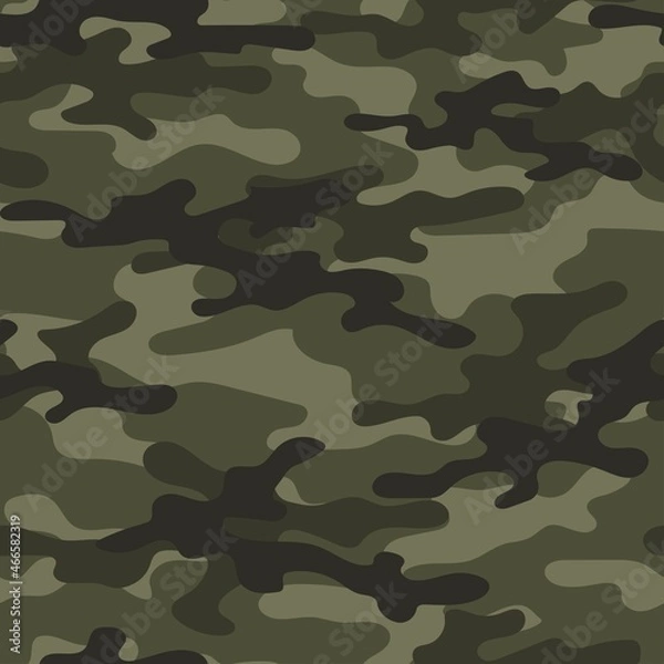Fototapeta army green vector camouflage print, seamless pattern for clothing headband or print