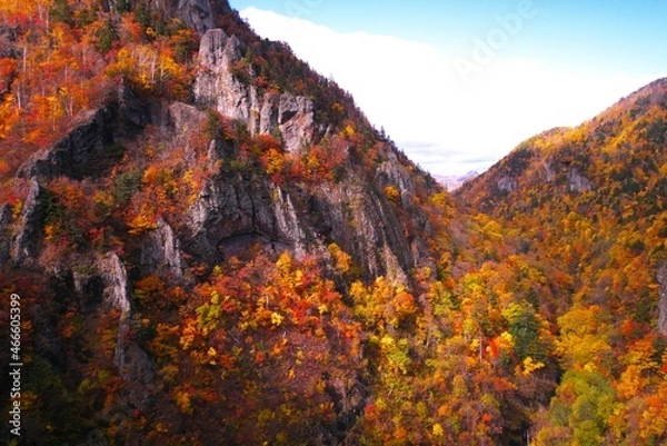 Obraz 晩秋の豊平峡ダム