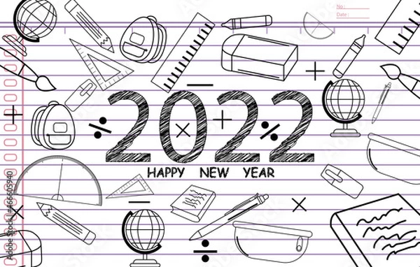 Obraz 2022 BACKGROUND BACK TO SCHOOL