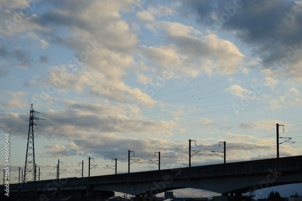 Obraz 新幹線と空