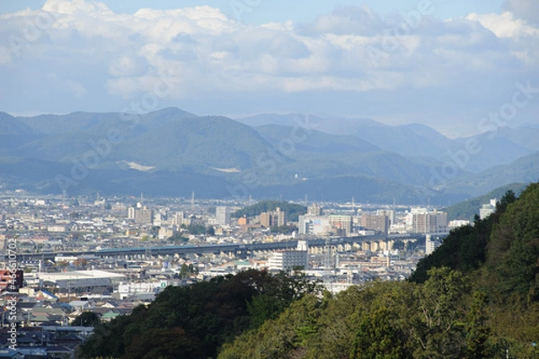 Obraz 山から望む街