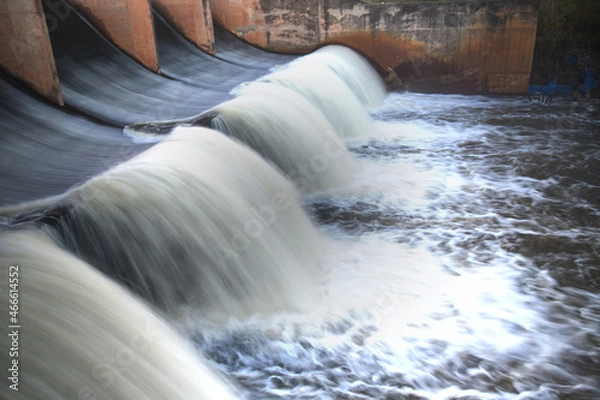 Obraz water flow out from small spill way 