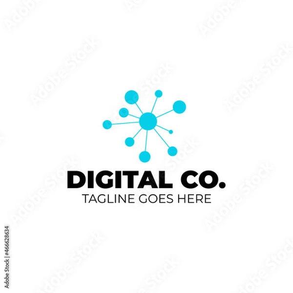 Obraz abstract technology logo