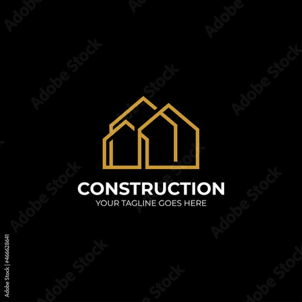 Obraz monoline construction logo