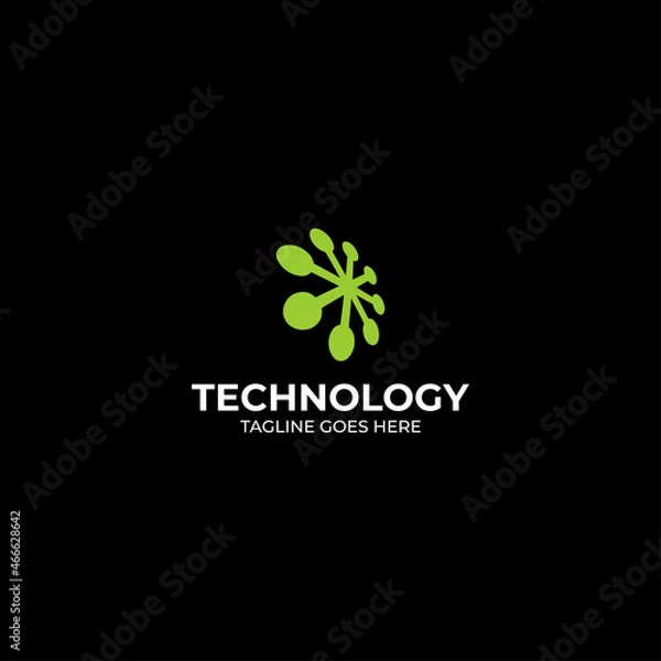 Obraz abstract technology logo