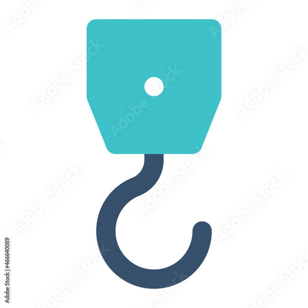 Fototapeta hook crane for construction icon lineal