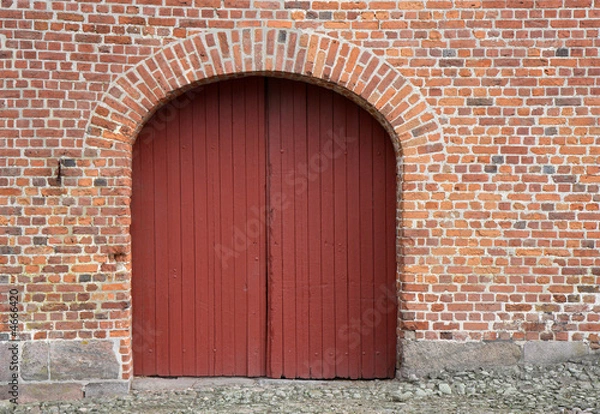 Fototapeta Gate in the Old Barn