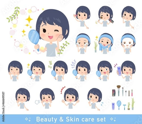 Fototapeta 美容に関する無課金アバター女性のセット