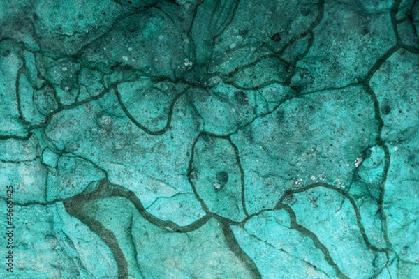 Fototapeta Natural stone and natural patterns in turquoise color for texture background.