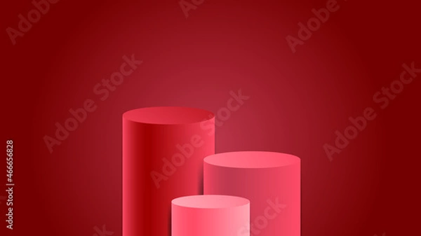 Fototapeta Vector background 3d podium minimal style. Backdrop for presentation product.