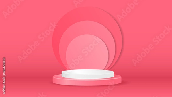 Obraz Vector background 3d podium minimal style. Backdrop for presentation product.