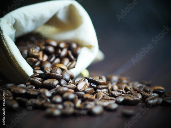 Obraz coffee beans in a sack