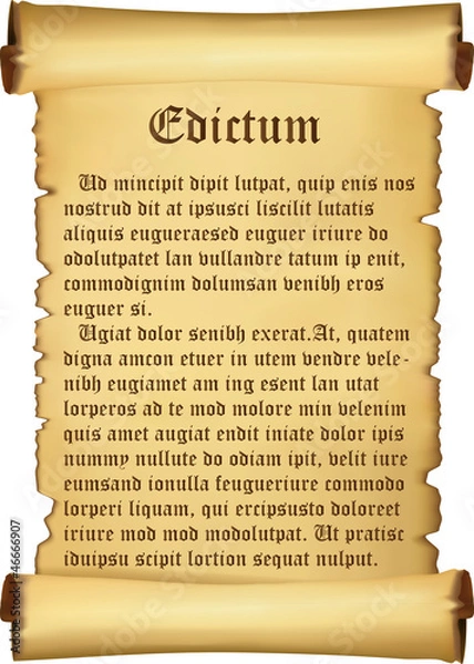 Obraz Proclamation on parchment