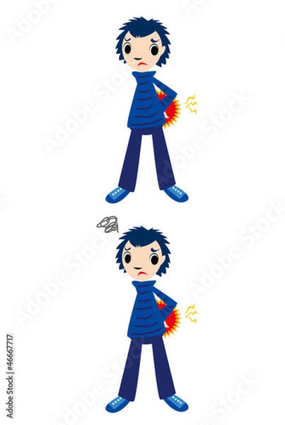 Fototapeta 腰痛,骨折,ぎっくり腰,ヘルニア,健康,医療,病院,医療,医者,疲労