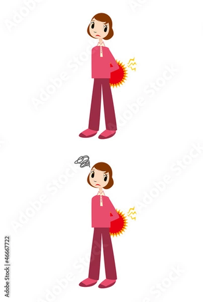 Fototapeta 腰痛,骨折,ぎっくり腰,ヘルニア,健康,医療,病院,医療,医者,疲労