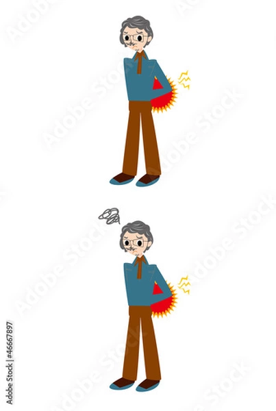 Fototapeta 腰痛,骨折,ぎっくり腰,ヘルニア,健康,医療,病院,医療,医者,疲労