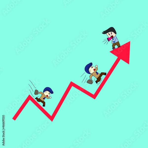 Fototapeta banking, chart, concepts, currency, determination, economy, effort, finance, graph, horizontal, ideas, investment, loss, men, one person, risk, running, trading, urgency, wealth, briefcase, businessma