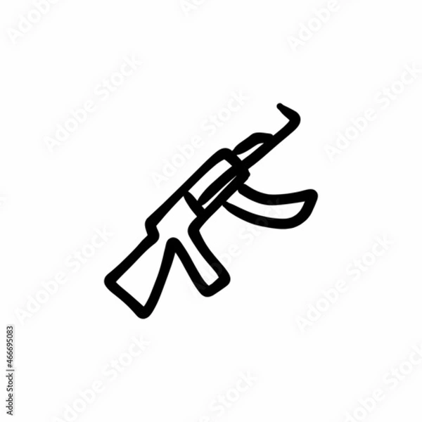 Obraz Gun icon in vector. Logotype - Doodle