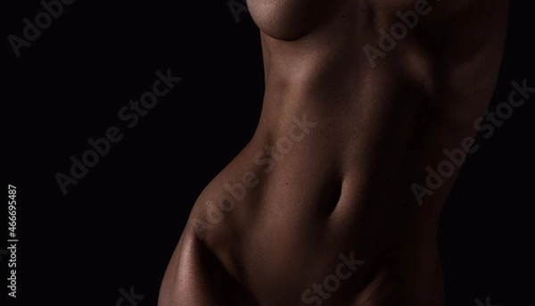 Obraz Beautiful lines of the female body on a dark background