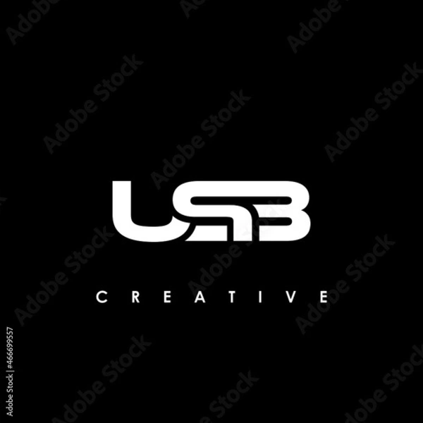 Obraz USB Letter Initial Logo Design Template Vector Illustration
