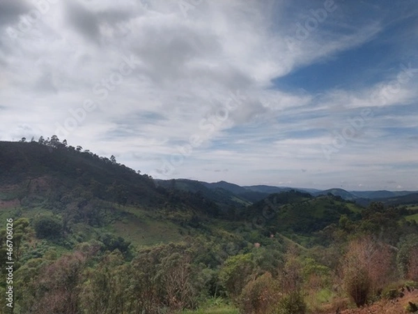 Fototapeta clouds over the mountains