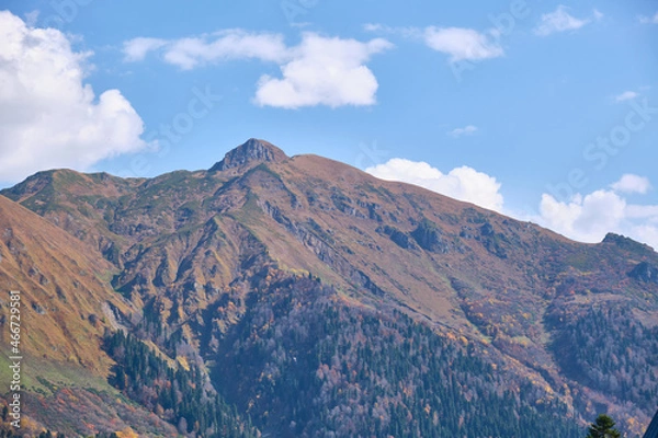Fototapeta mountains and clouds