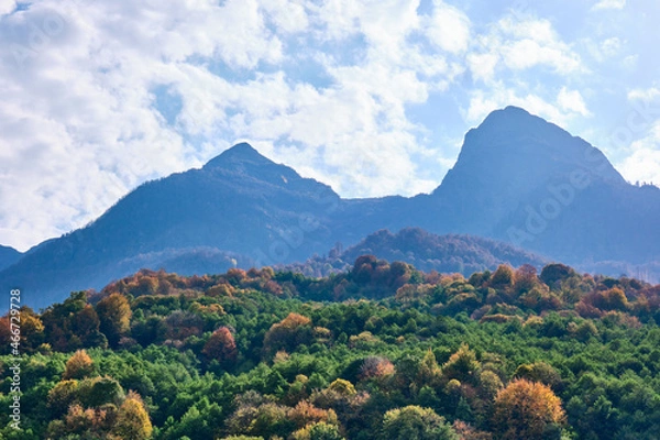 Fototapeta mountain landscape with clouds
