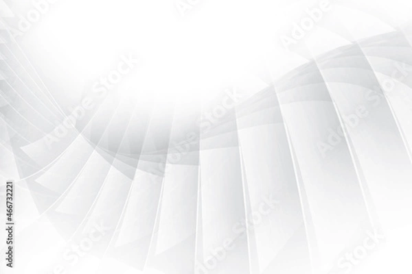 Fototapeta Abstract white and gray color, modern design background with geometric shape. Vector illustration.