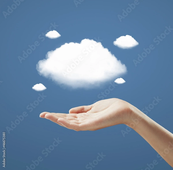 Obraz hand and cloud