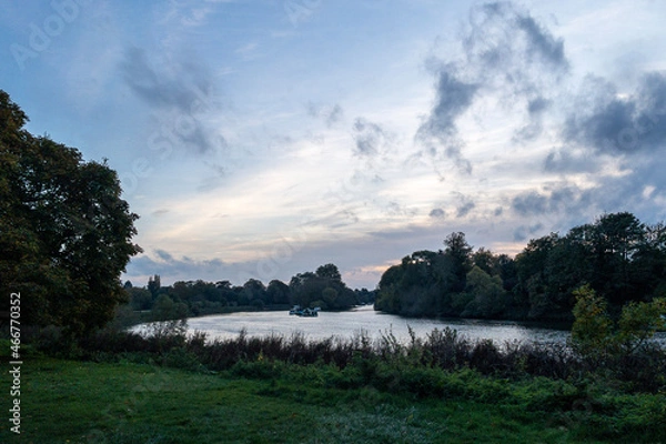Obraz sunset over the river