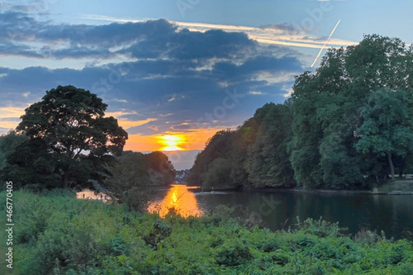 Obraz sunset over the river