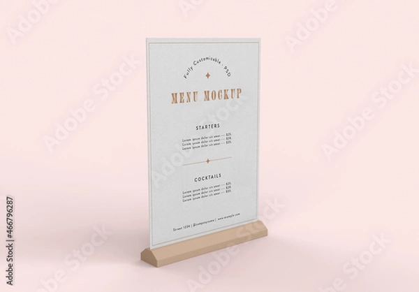 Fototapeta Vertical Menu Mockup