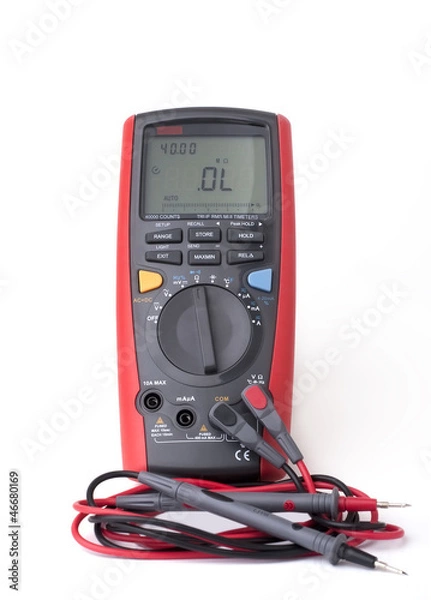Obraz Digital multimeter isolated on white
