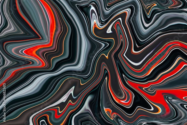 Fototapeta Marble ink colorful. red marble pattern texture abstract background. can be used for background or wallpaper