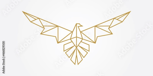 Obraz Phoenix mosaic logo. Luxury geometric eagle