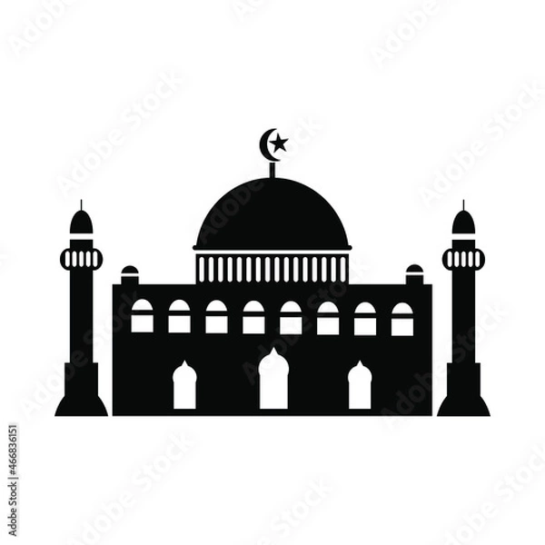 Obraz mosque flate icon