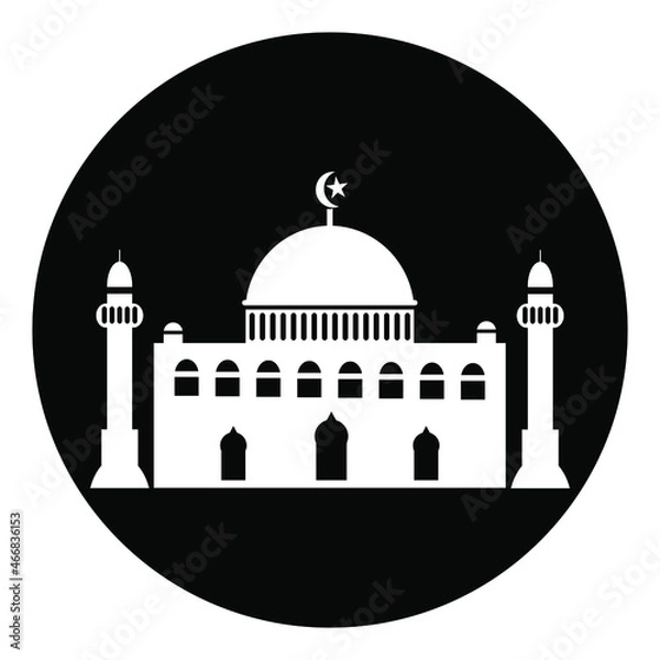 Obraz mosque flate icon
