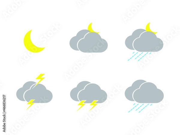 Obraz weather icons set