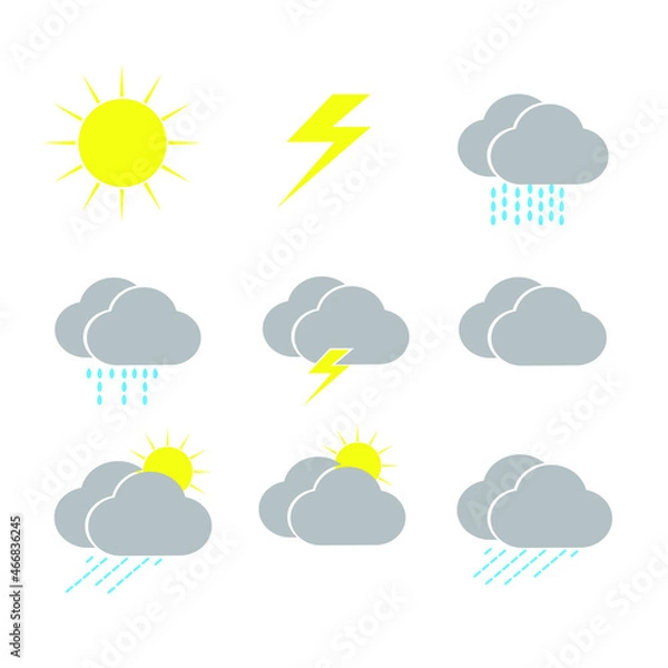 Obraz weather icon set
