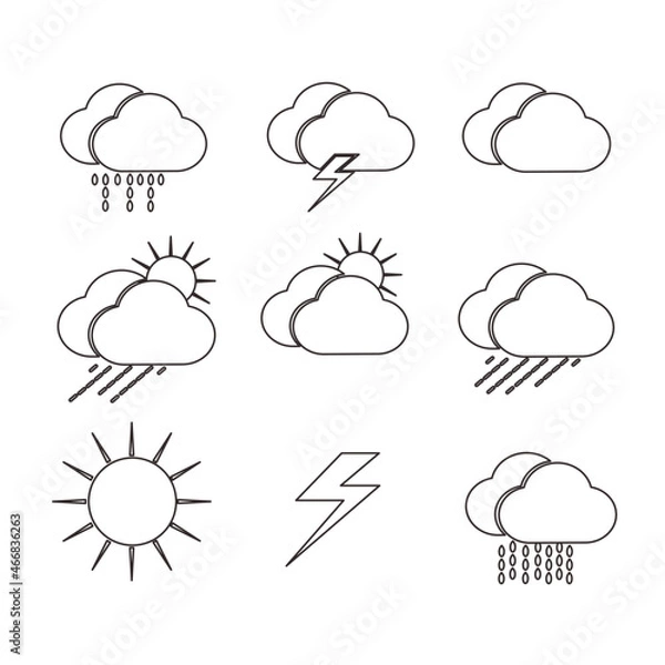 Obraz weather icon set