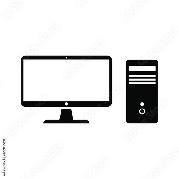 Obraz computer monitor and computer icon
