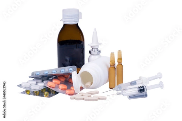 Obraz Assorted medication equipment