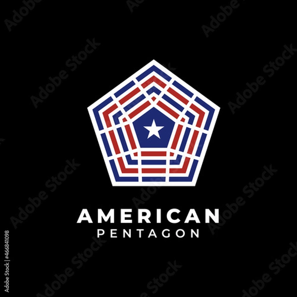 Obraz the pentagon united states of america .department of Defense logo design vector