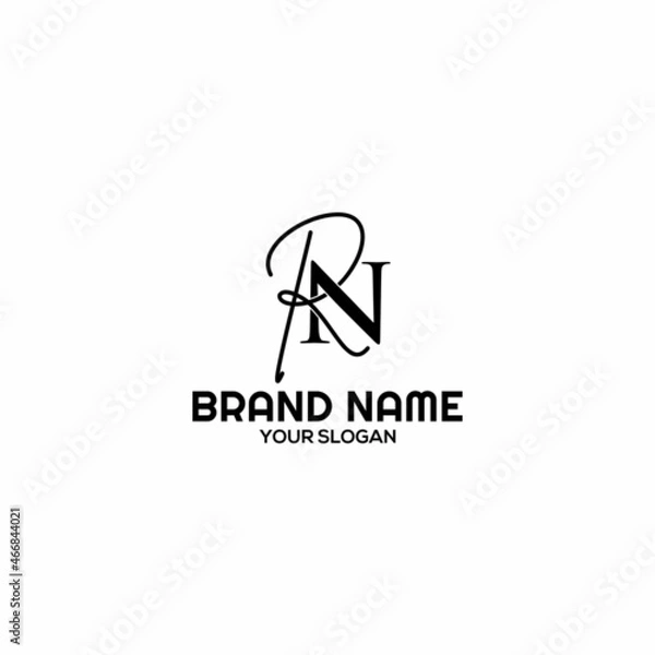 Fototapeta Simple RN Logo Design Vector
