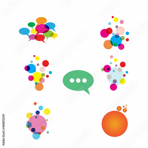 Fototapeta Bubble logo template vector icon illustration design