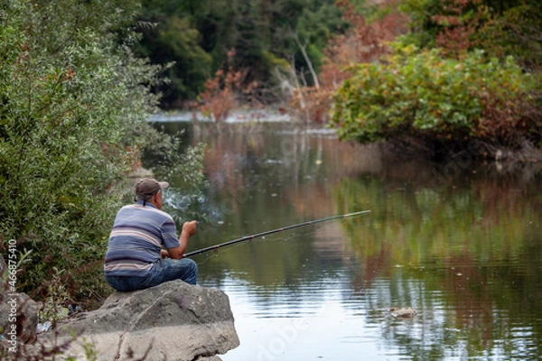 Obraz fishing on the lake