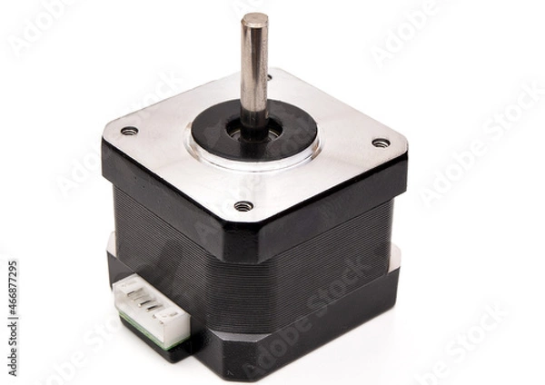 Obraz Stepper motor for precise movement isolated on white background